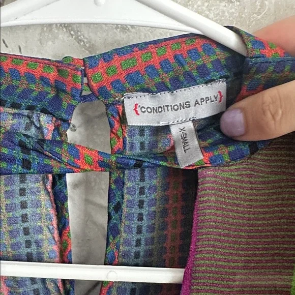 Conditions apply Anthropologie colorful blouse - Picture 2 of 6